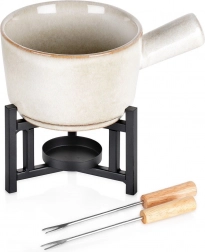 Porcelanowy zestaw do fondue 450 ml, 4‑częściowy