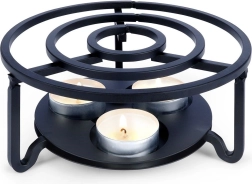Metalowy podgrzewacz pod czajnik, czarny