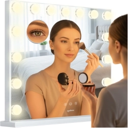 Kosmetyczne lustro LED Soulima 58 × 46 cm z regulacją oświetlenia