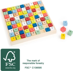 Small Foot drewniane sudoku kolorowe kosteczki