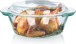 Szklana żaroodporna misa z pokrywą 1,4 l + 430 ml