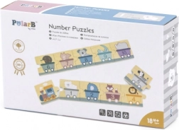 Drewniane puzzle z liczbami PolarB Montessori