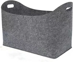 Kosz na drewno opałowe z filcu 55 × 30 × 40 cm, szary