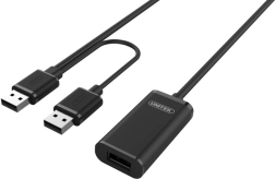 Aktywny przedłużacz USB 2.0 20 m UNITEK Y-279 czarny