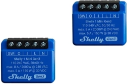 Shelly 1 Mini Gen3 zestaw inteligentnych przekaźników (2 szt.) Wi‑Fi/Bluetooth