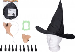 Zestaw dla czarownicy – nos, broda, palce, zęby i kapelusz