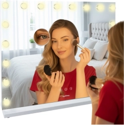 Lustro kosmetyczne LED SOULIMA 80 × 62 cm z regulacją jasności i barwy