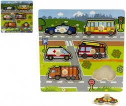 Drewniana układanka Moje pierwsze auta