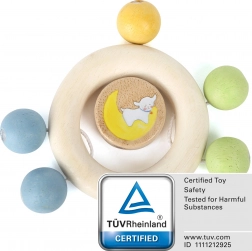 Małe Stopy drewniana grzechotka Lotta