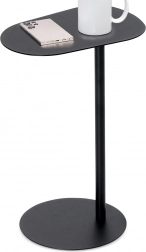 Metalowy boczny stolik kawowy, czarny, 35 × 25 × 53 cm