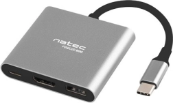 NATEC Fowler Mini – wieloportowy adapter USB‑C z HDMI 4K, USB 3.0 i PD 60 W
