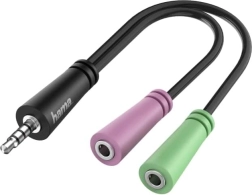 Adapter Jack 3,5 mm 4‑pin na 2x Jack 3,5 mm