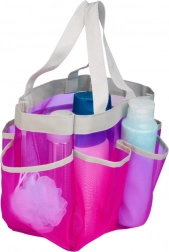 Różowa plażowa siatkowa torba na zabawki
