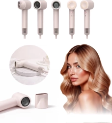 Kremowa wielofunkcyjna suszarka do włosów 5 w 1 z jonizacją