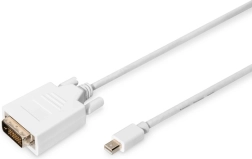 Biały kabel Mini DisplayPort na DVI‑D, 2 m