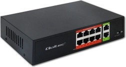 Przełącznik Fast Ethernet PoE 8× RJ45 + 2× RJ45 uplink, 120 W, 10/100 Mb/s