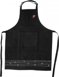 Bawełniany kuchenny fartuch z sercem, czarny