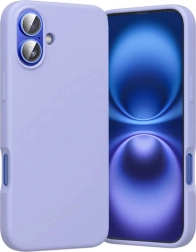 silikonowe etui z MagSafe do iPhone 16 – Vention, liliowe