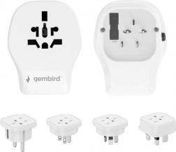 uniwersalny adapter podróżny 20 W z USB, biały