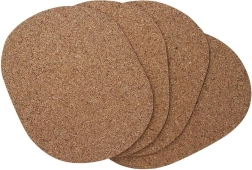 Zestaw korkowych podkładek na stół 22 × 30 cm (4 szt.)