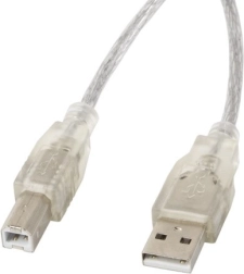 USB 2.0 kabel AM-BM 3M przezroczysty