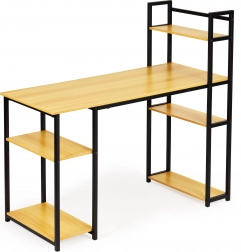 Biurko loft z półkami dąb jasny