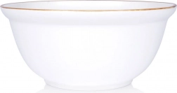 Ceramiczna miska 16 cm, 750 ml z brązowo-złotą krawędzią