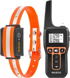 Elektryczna obroża przeciw szczekaniu Rojeco pomarańczowa
