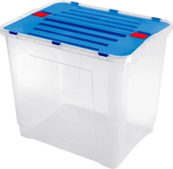 Pojemnik do przechowywania Heidrun Dragon 100 l, transparentny z pokrywą (mix kolorów)