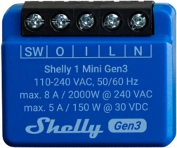 Sterownik Shelly 1 Mini Gen3 z Wi‑Fi i Bluetooth