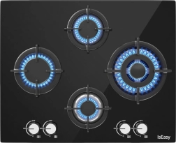 Szklana płyta gazowa Iseasy 60 cm z 4 palnikami