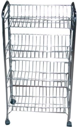 Wózek łazienkowy BRILLY z 3 koszami, chrom, 46 × 28 × 60 cm