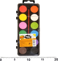 Farby wodne 12 kolorów z pędzelkiem
