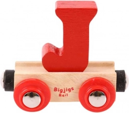 Bigjigs Rail wagonik do drewnianej kolejki – litera J