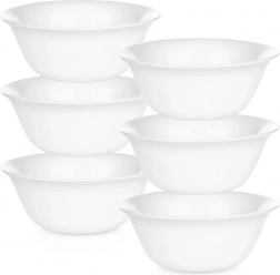 Szklane białe miski 300 ml, zestaw 6 szt.