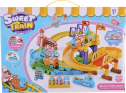 Kolorowy zestaw pociągów na baterie