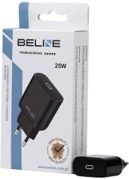 Ładowarka sieciowa 25W GaN USB‑C PD 3.0 bez kabla – czarna