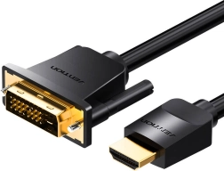 Hdmi do dvi (24+1) kabel 3 m 4k 60 hz/1080p 60 hz czarny