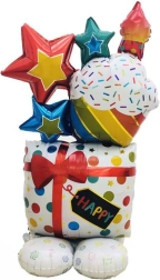 Balon foliowy Maxi prezent 65 × 114 cm