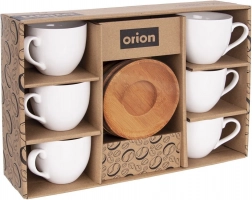 Porcelanowe filiżanki z podstawkami WHITELINE 100 ml, 6 szt.