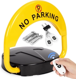 Składany blokada parkingowa 40 cm z pilotem, kluczem i alarmem
