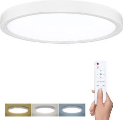 Solight LED lampa sufitowa/ścienna Estela White z pilotem, 60 W, 4500 lm, 50 cm, ściemnialna, CCT 3000–6500 K