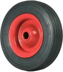 Pełne koło do wózka transportowego 120 mm z metalową tarczą i piastą ślizgową 12 mm