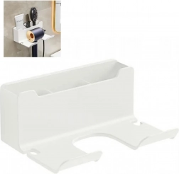 Uchwyt ścienny na suszarkę do włosów biały