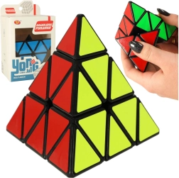 Logiczna gra PYRAMINX – piramidowa kostka-łamigłówka 9,5 cm