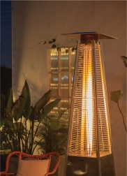 Gazowy ogrzewacz tarasowy piramida 13 kW z pokrowcem