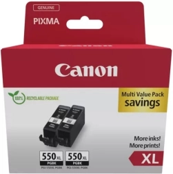 Czarny zbiornik z atramentem Canon PGI-550XL, podwójne opakowanie