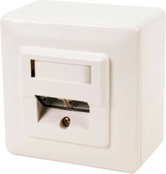 Gniazdo nat/subt. CAT5e 2xRJ45 ekranowane