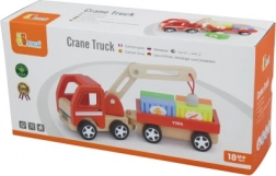 Drewniany dźwig VIGA z kontenerami