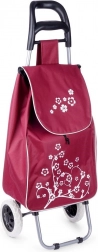 Wózek zakupowy z torbą 30 l, bordo